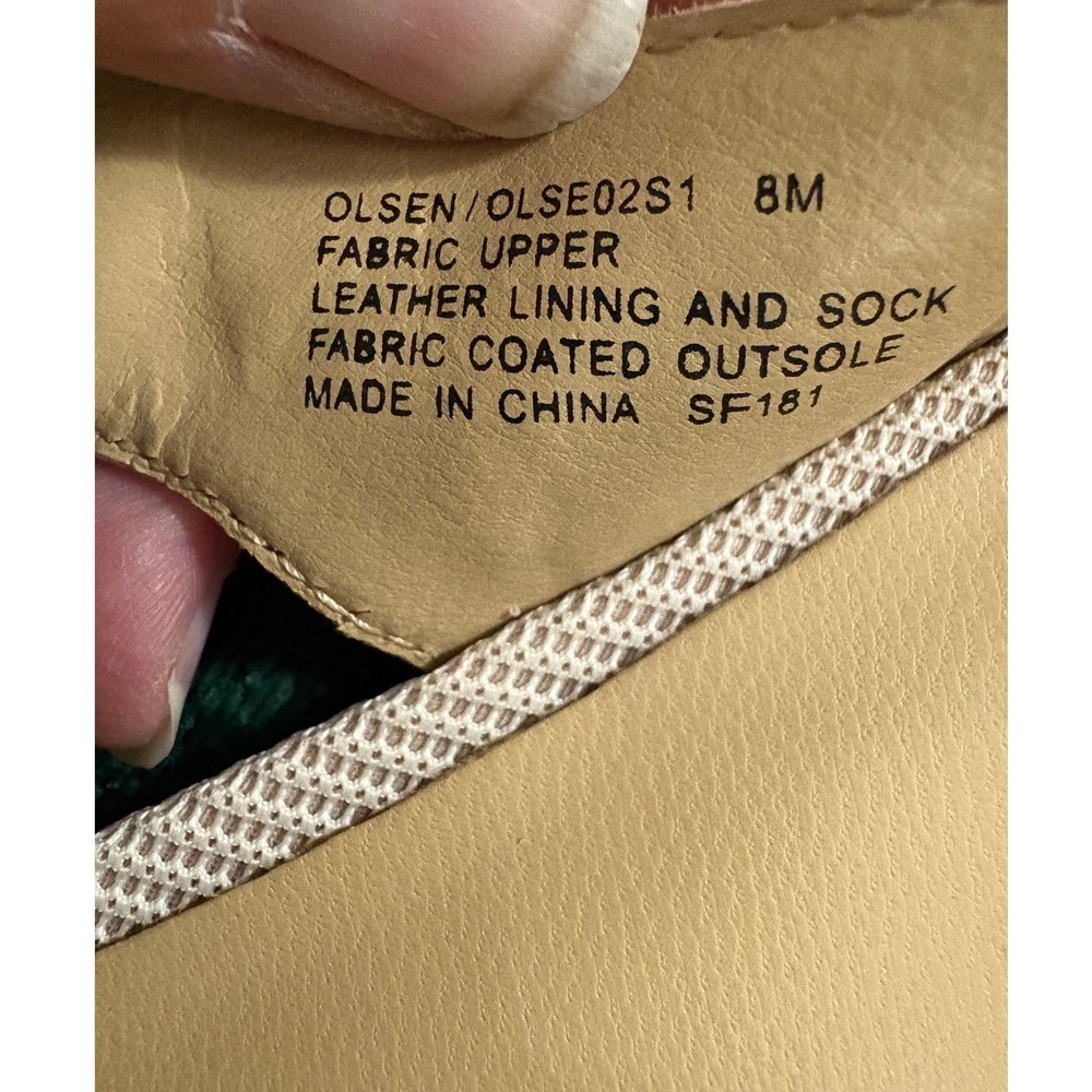 Steve Madden Olsen Slingback Flats Beige Mesh Gingham Bow Pointed Toe 8M - Picture 7 of 8